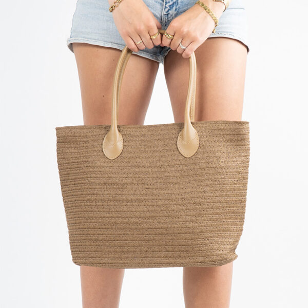 Monnq Straw Bag Magha Brown