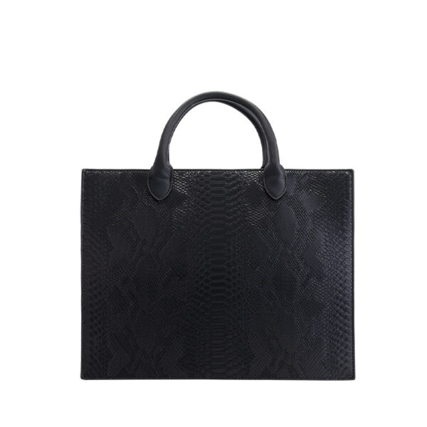 NIKKIE Dante Snake Shopper Black/Gun Metal