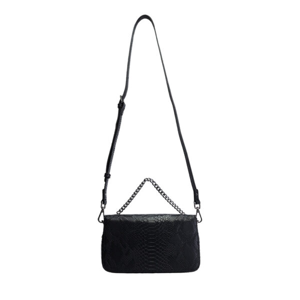NIKKIE Annebel Snake Shoulderbag Black/Gun Metal