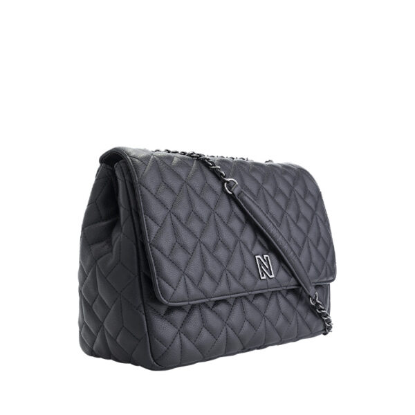 NIKKIE Braided Bag Black/Gun Metal