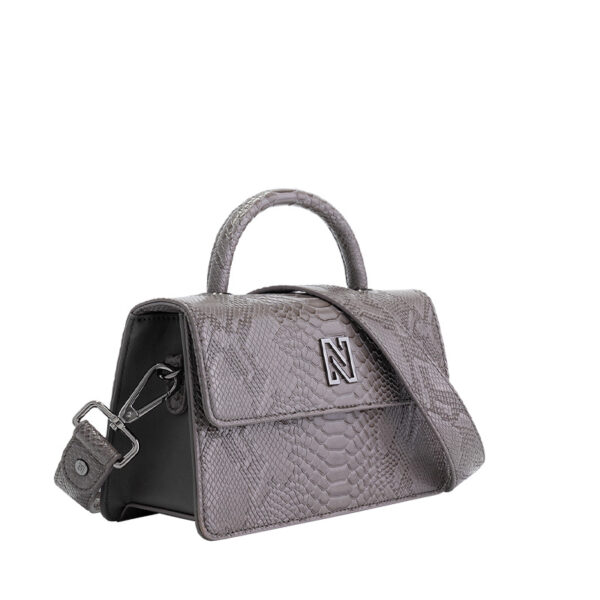 NIKKIE Daxton Snake Shoulderbag Graphite/Gun Metal