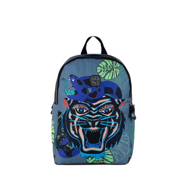 Pick & Pack Dangerous Cat Backpack M Jeans blue