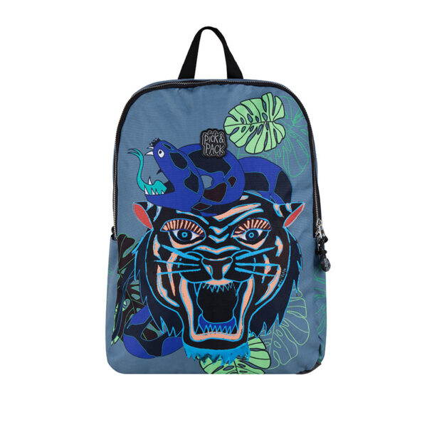 Pick & Pack Dangerous Cat Backpack L Jeans blue