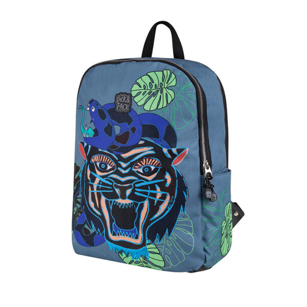 Pick & Pack Dangerous Cat Backpack L Jeans blue