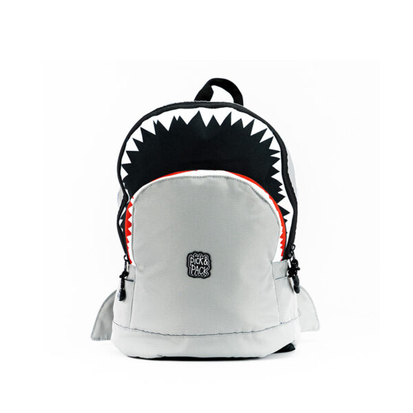 Pick & Pack Shark Shape Backpack M Visible grey