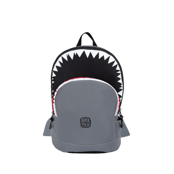 Pick & Pack Shark Shape Backpack M Visible grey