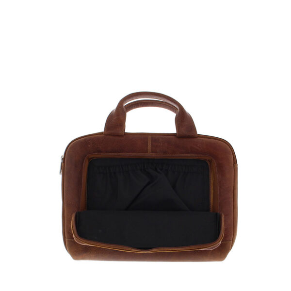 Plevier Esplanade leren sleeve/tas 15.6 Cognac