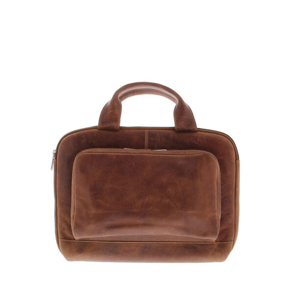 Plevier Esplanade leren sleeve/tas 15.6 Cognac