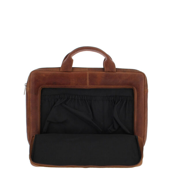 Plevier Esplanade leren sleeve/tas 15.6 Cognac