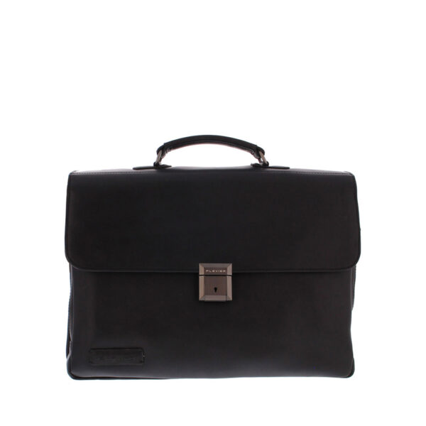 Plevier Morse leren aktetas 15.6 inch Bruin