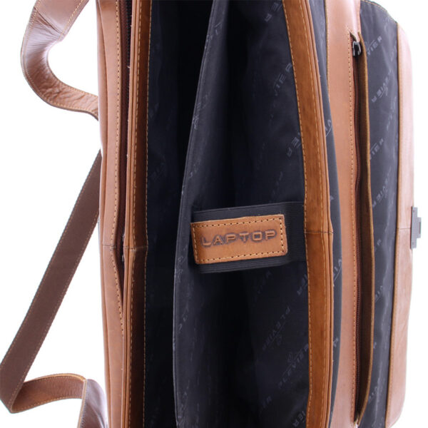 Plevier Morse leren aktetas 15.6 inch Bruin