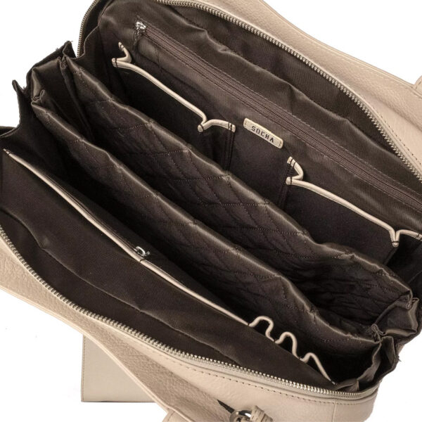 Socha Genuine Leather Business Bag 12-14" Diamond Edition Vanilla