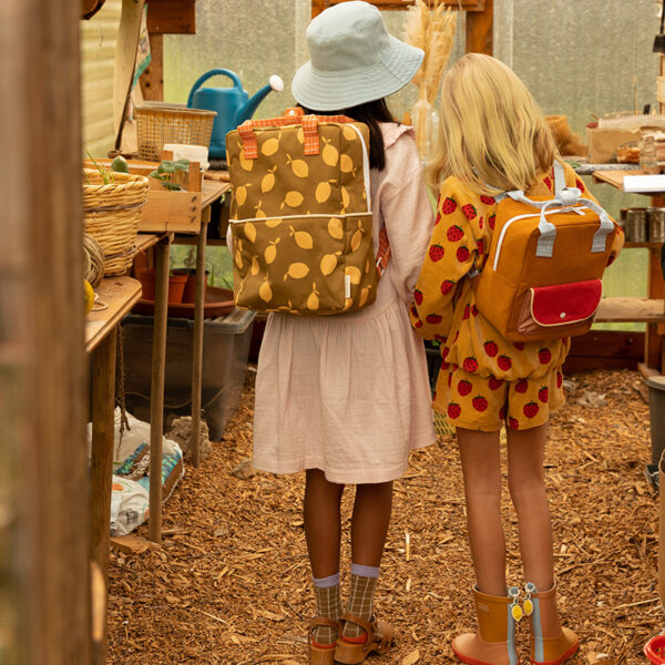 Sticky Lemon backpack large | farmhouse | special edition lemons | soil green