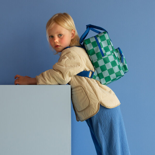 Studio Ditte Small Backpack Blocks - Green-blue