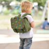 YLX Classic School Bag Army Green Dinosaurs