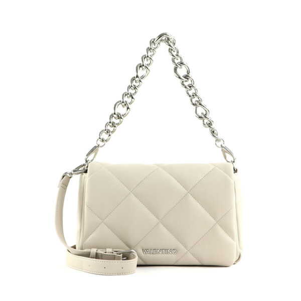 Valentino Cold Re Flap Bag Beige