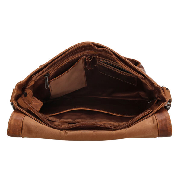 Hide & Stitches Japura Schoudertas Cognac