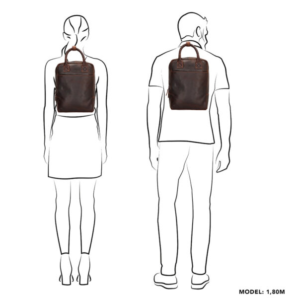 Hide & Stitches Japura Rugzak 13,3" Donkerbruin