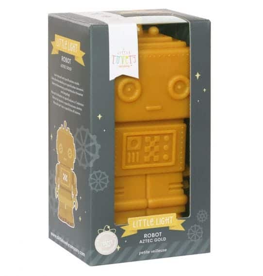 A Little Lovely Company Little Light Robot Aztec Gold