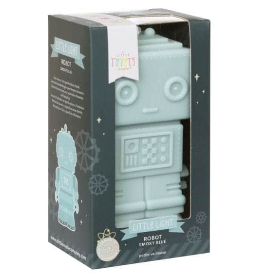 A Little Lovely Company Little Light Robot Smokey Blue