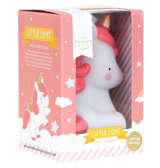 A Little Lovely Company Little Light Unicorn Gold