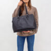 LouLou Essentiels 07LAPTOPBAG Classy Croc Black