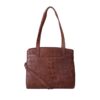 LouLou Essentiels Vintage Croco Shoulderbag Cognac