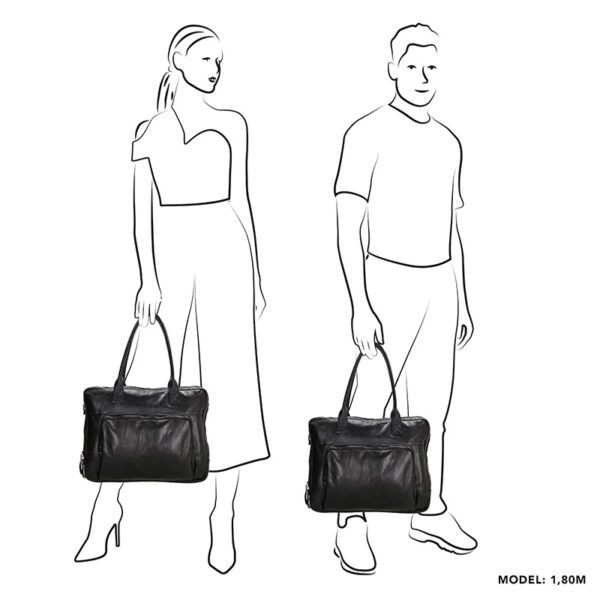 Micmacbags Everyday Laptoptas 15,6" Donkerbruin