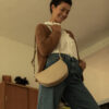 Monk & Anna Farou Half Moon Bag | Sand