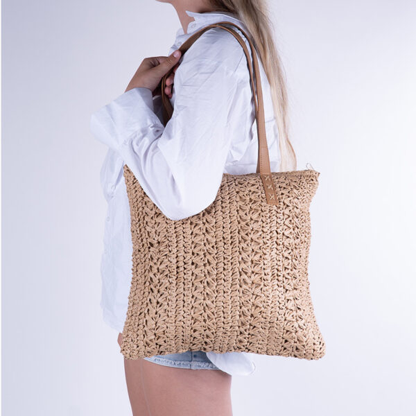 Monnq Straw Bag Nalanda Wheat
