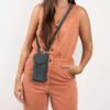 Cowboysbag Suede Phone Purse Richfield Gargoyle Grey