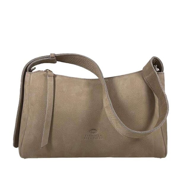 Fred de La Bretoniere Shoulderbag Nubuck Leather Taupe