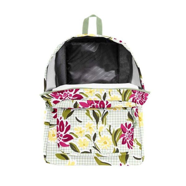 JanSport SuperBreak One Backpack + Medium Accesory Pouch Garden Tea Party