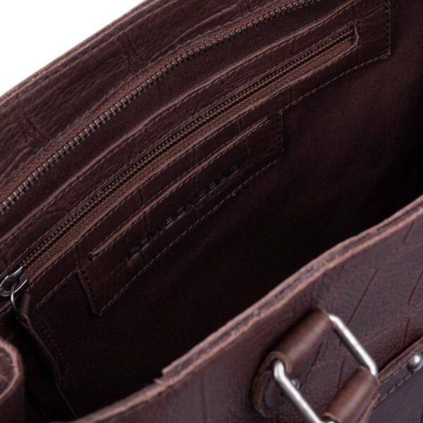 Cowboysbag Big Croco Handbag Midvale Hickory