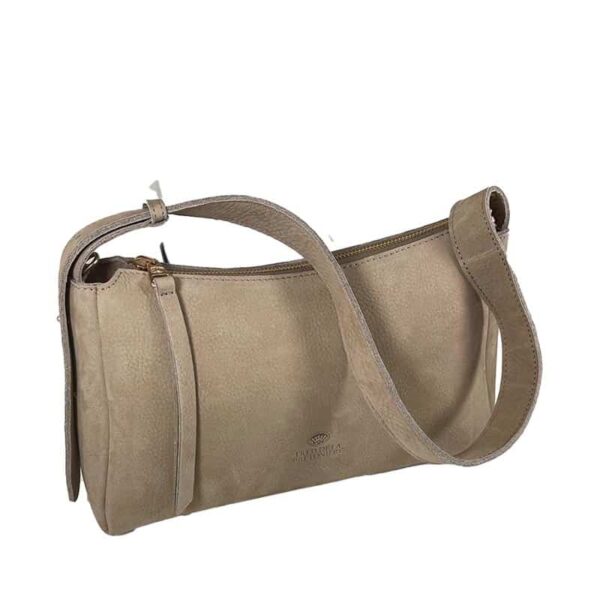 Fred de La Bretoniere Shoulderbag Nubuck Leather Taupe