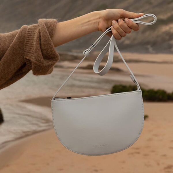 Monk & Anna Farou half moon bag | fog