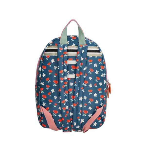 Zebra Backpack Navy + Multi Flower