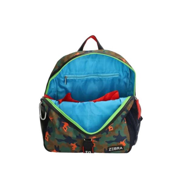 Zebra Trends School Backpack Skating Army Green