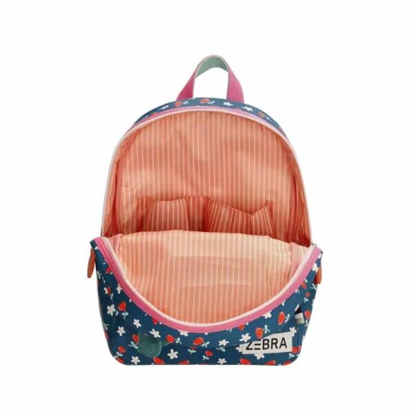 Zebra Backpack Navy + Multi Flower