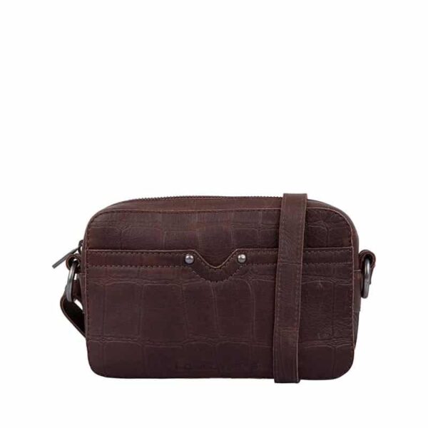 Cowboysbag Big Croco Crossbody Timber Hickory