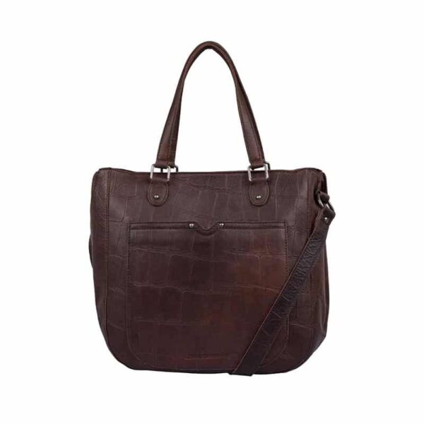 Cowboysbag Big Croco Handbag Midvale Hickory