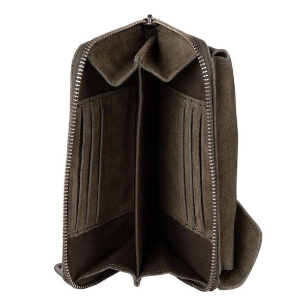 Cowboysbag Suede Phone Purse Richfield Gargoyle Grey