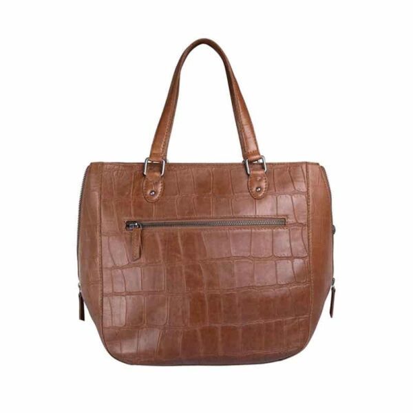 Cowboysbag Big Croco Handbag Midvale Fawn
