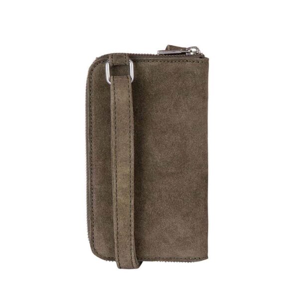 Cowboysbag Suede Phone Purse Richfield Gargoyle Grey