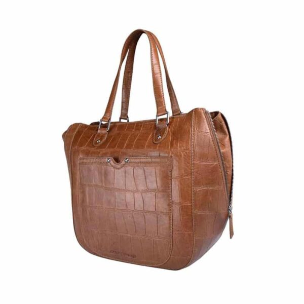 Cowboysbag Big Croco Handbag Midvale Fawn