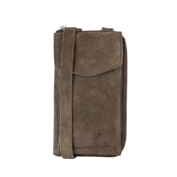 Cowboysbag Suede Phone Purse Richfield Gargoyle Grey