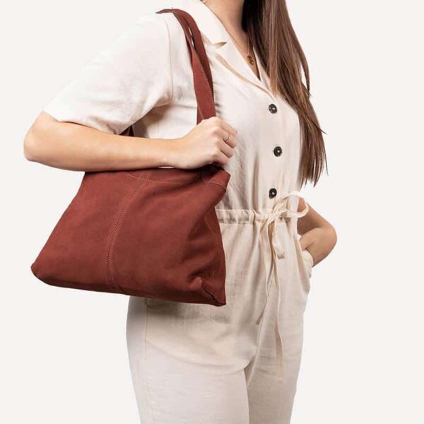 Cowboysbag Suede Handbag Cody Gargoyle Grey
