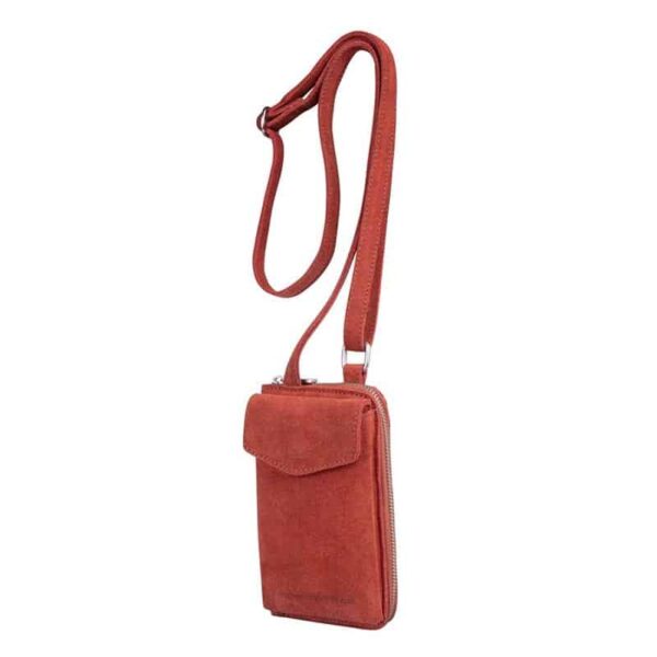 Cowboysbag Suede Phone Purse Richfield Brandy