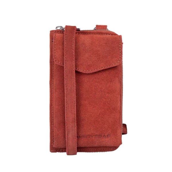 Cowboysbag Suede Phone Purse Richfield Gargoyle Grey
