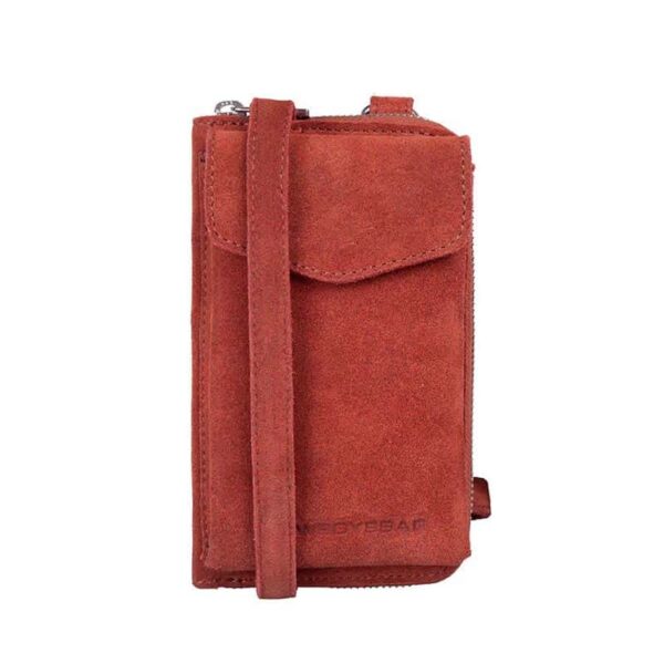 Cowboysbag Suede Phone Purse Richfield Brandy